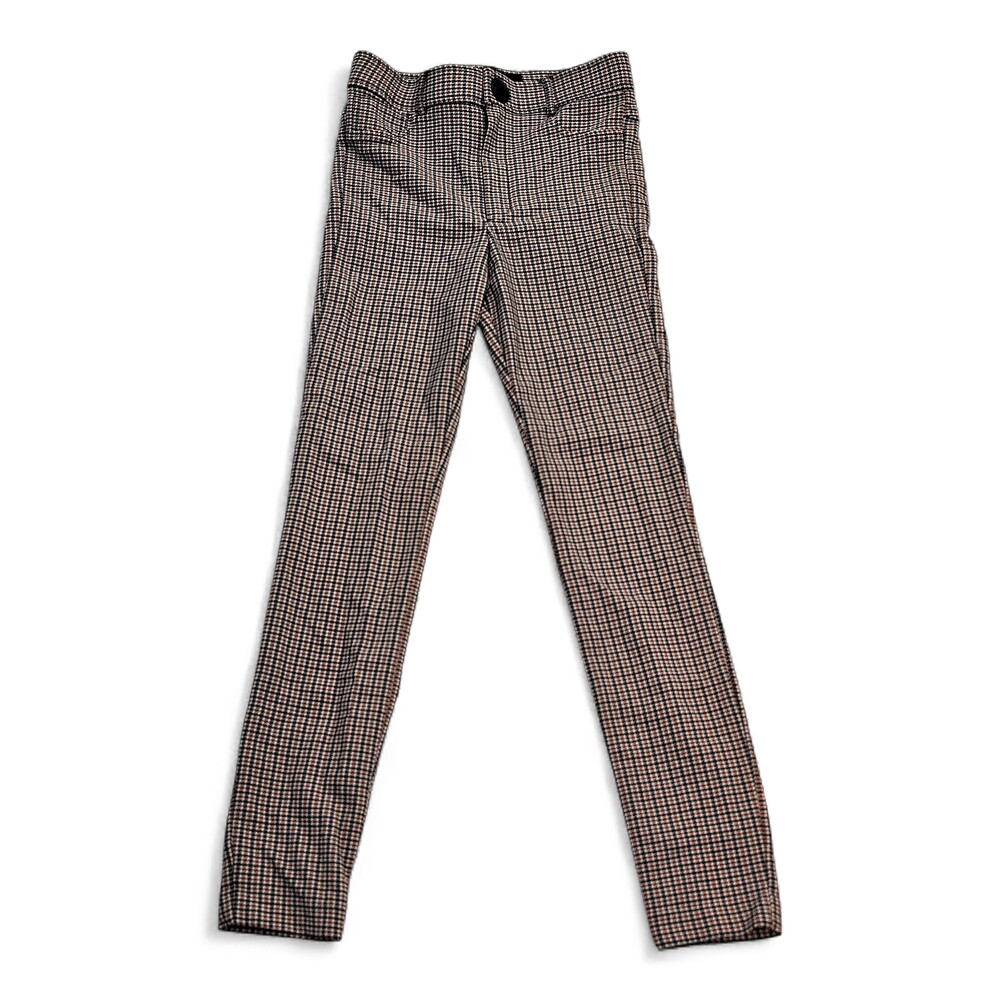 Zara Tan Plaid Skinny Pants,‎ XS